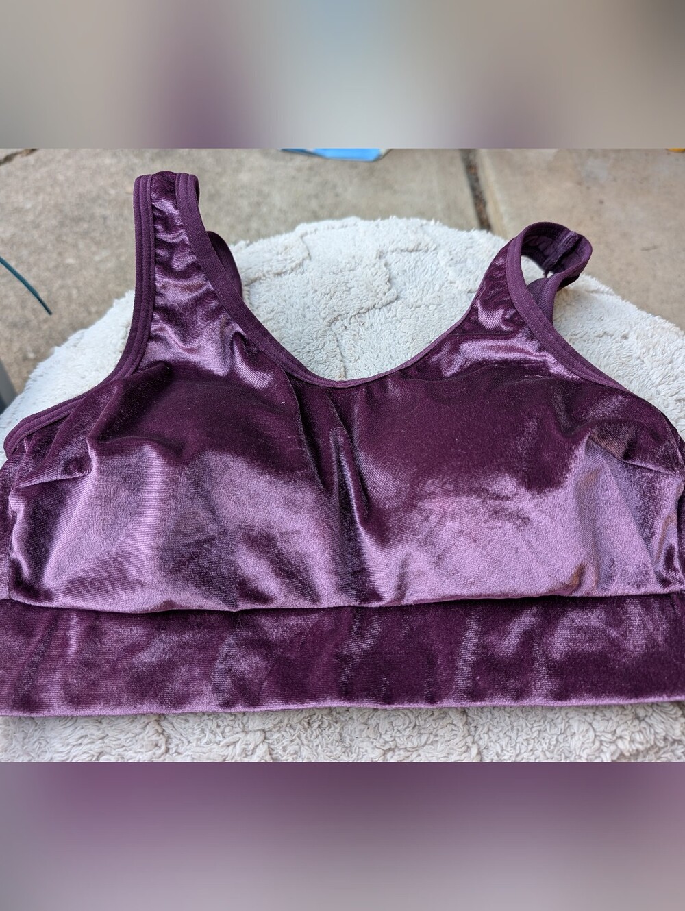 Velvet Bralette Crop Top - Plum Made By Torrid Size 00